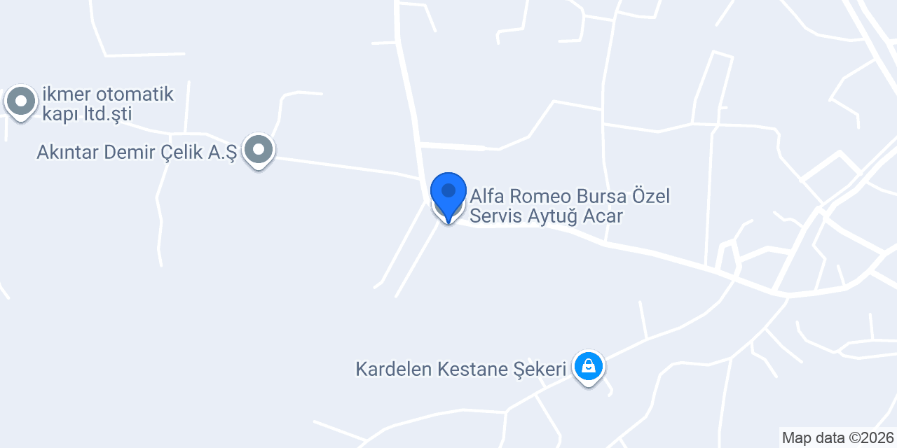 Alfa Romeo Bursa Özel Servis Aytuğ Acar konumu