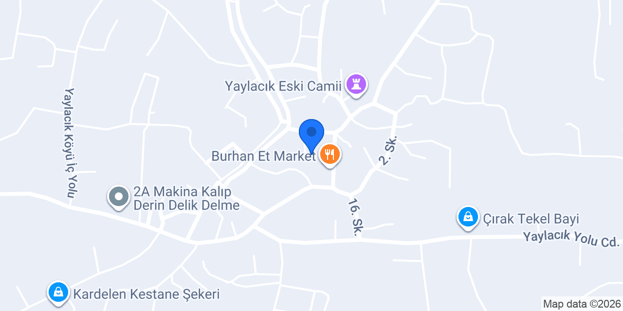 Yaylacık Mahallesi Muhtarlığı konumu
