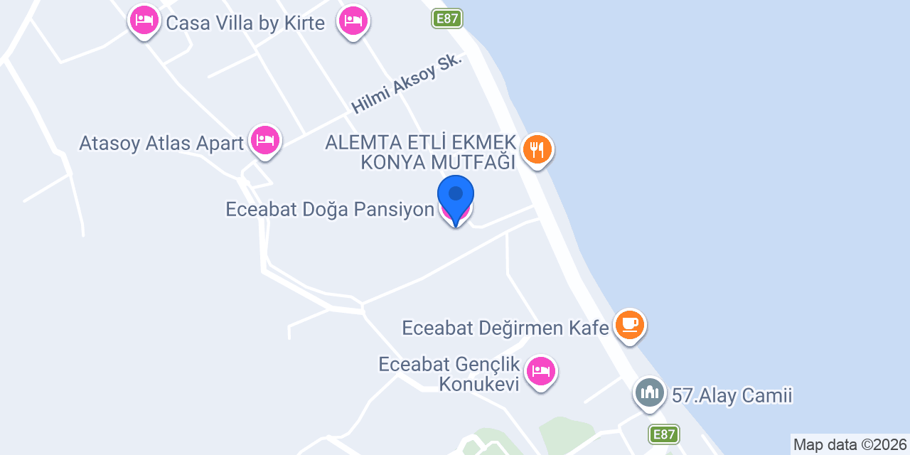 Eceabat Doğa Pansiyon konumu