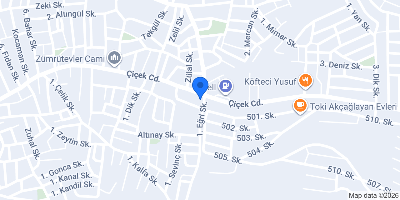 Zümrütevler Sürücü Kursu konumu