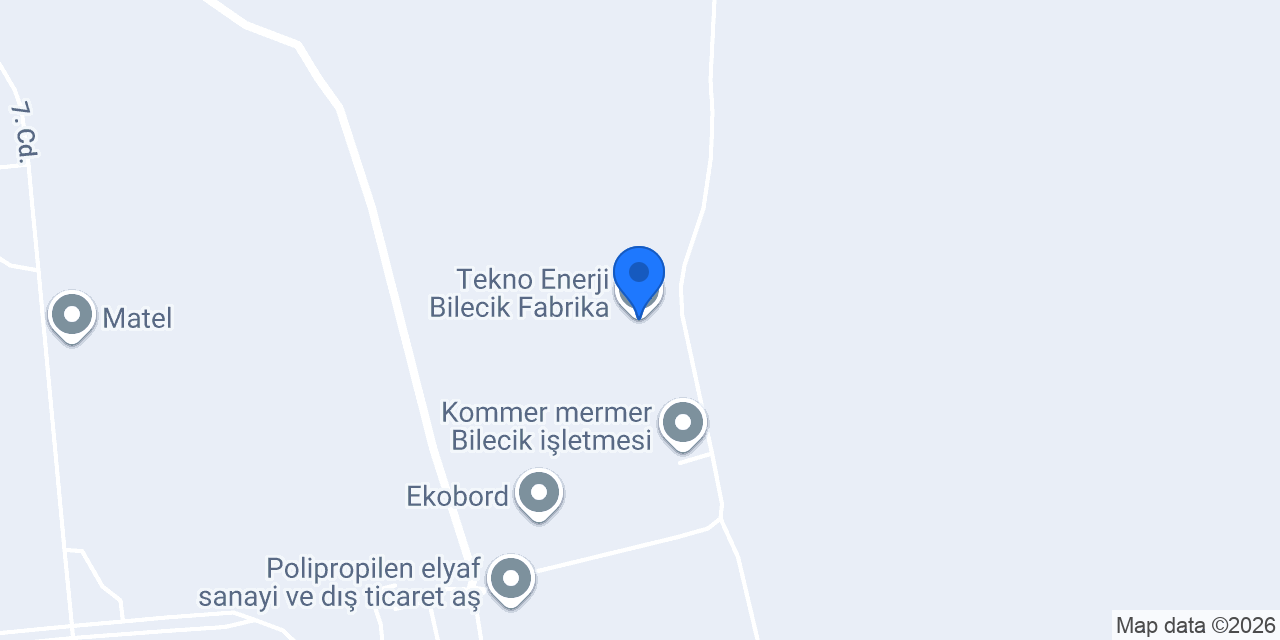 Tekno Enerji Bilecik Fabrika konumu