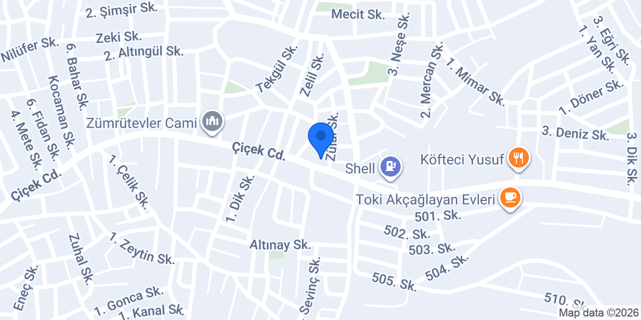 Yağmur Erkek Kuaförü konumu