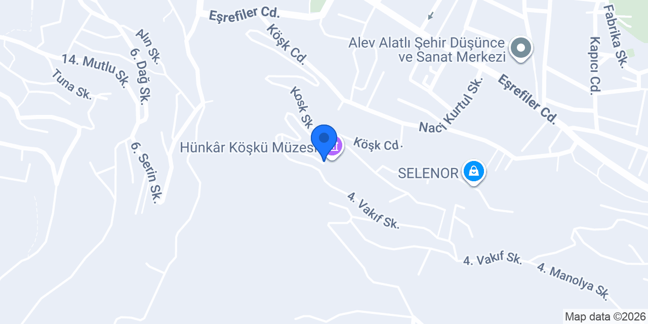 Hünkar Köşkü Sosyal Tesisleri konumu