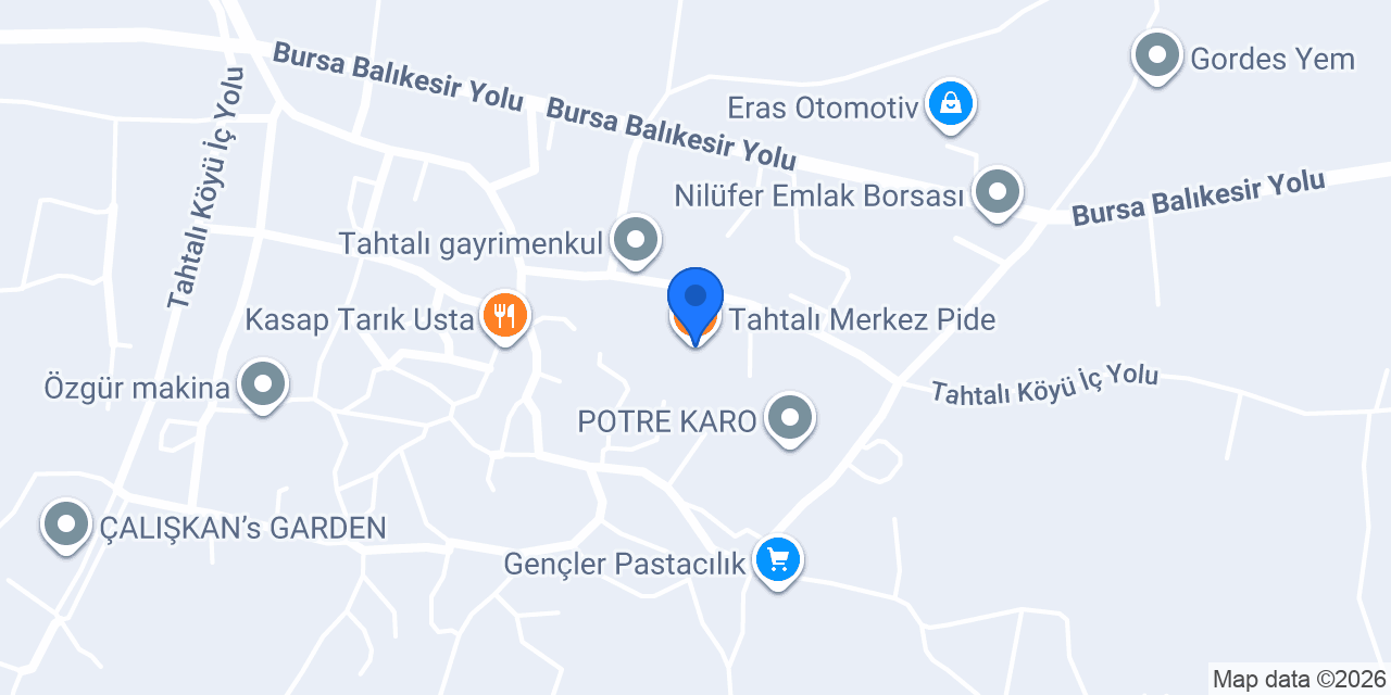 Tahtalı Merkez Pide konumu