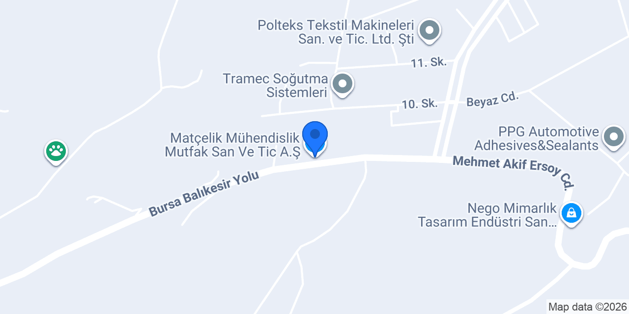 Matçelik Mühendislik Mutfak San Ve Tic A.Ş. konumu