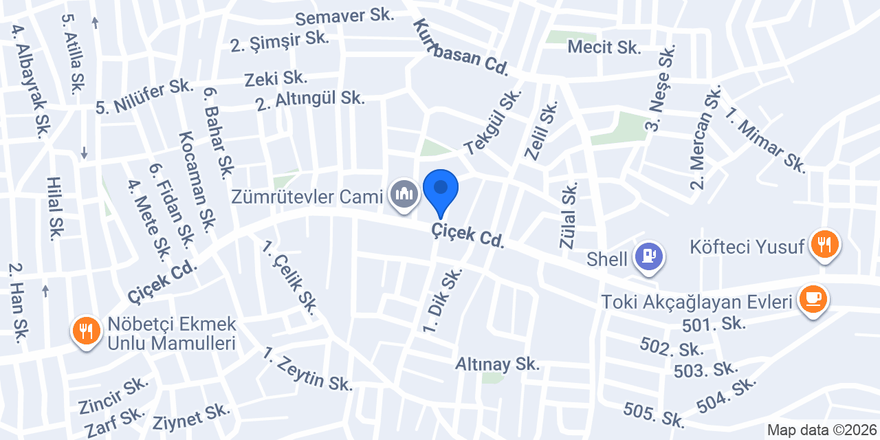Nur İpek Et Market konumu