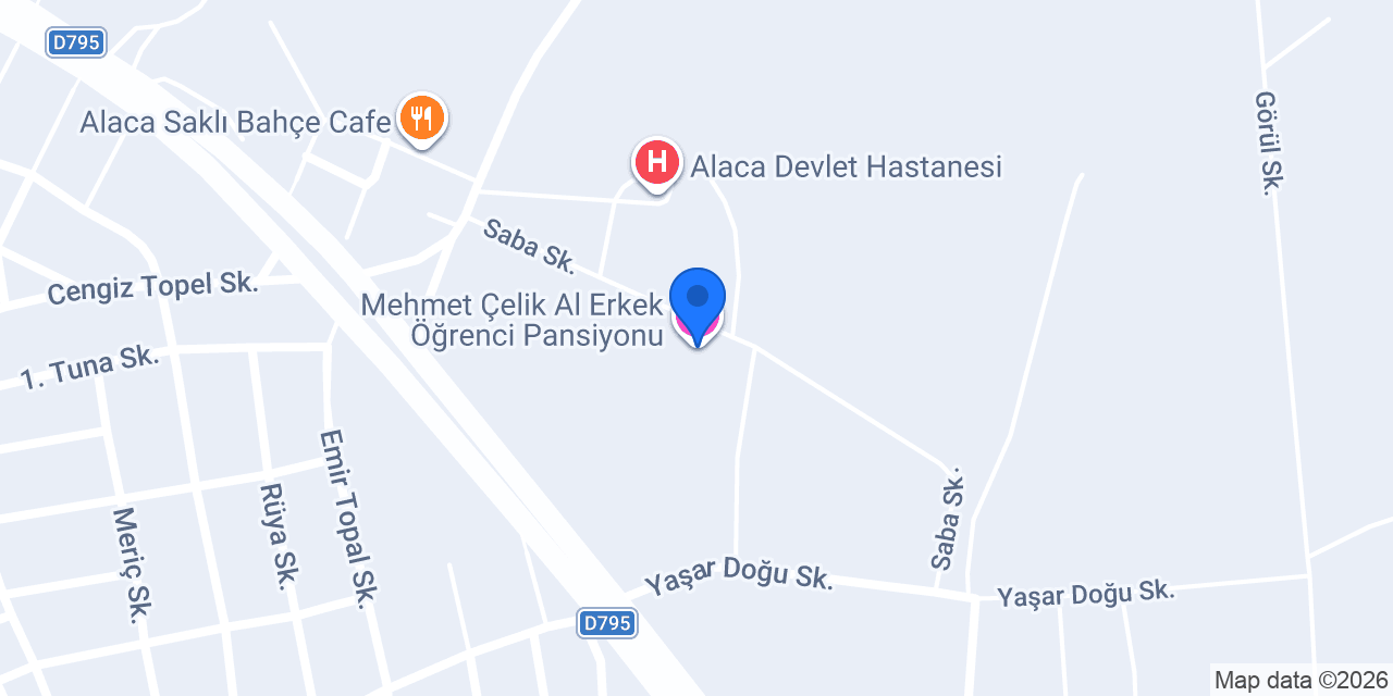 Mehmet Çelik Al Erkek Öğrenci Pansiyonu konumu