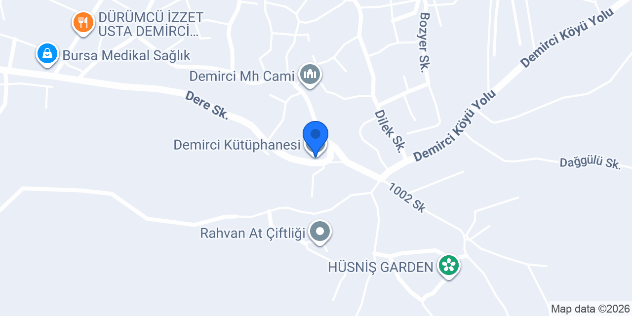 Demirci Kütüphanesi konumu