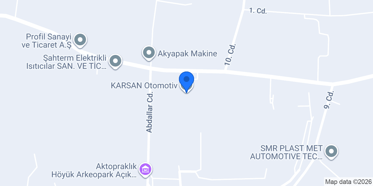KARSAN Otomotiv konumu