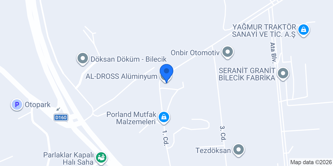 AL-DROSS Alüminyum konumu