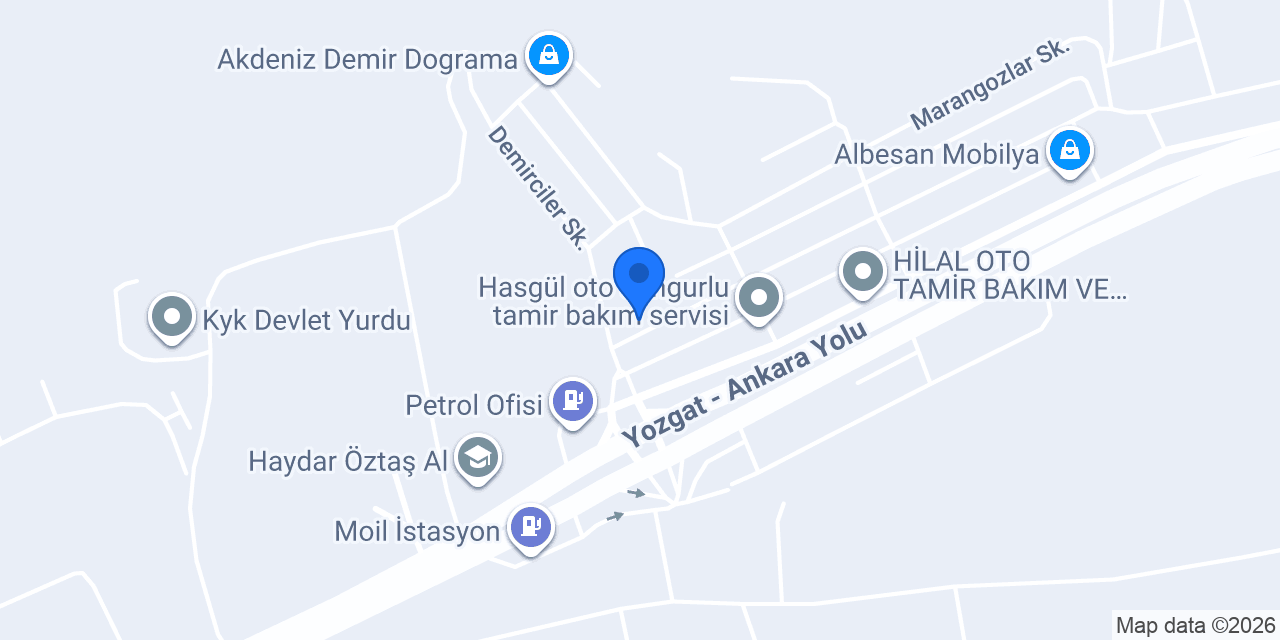 ÜZEL OTO konumu