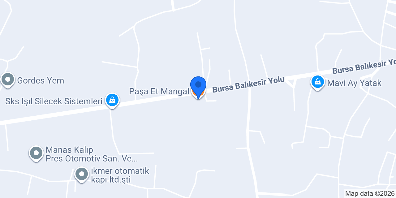 Paşa Et Mangal konumu