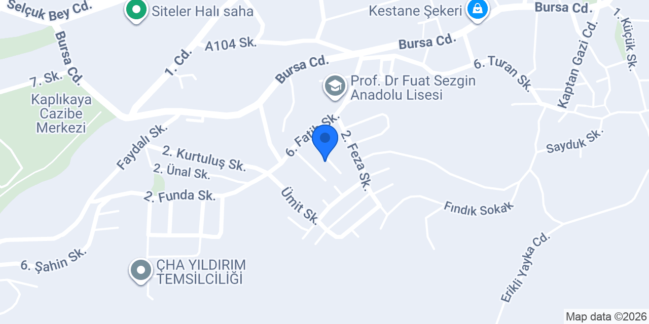 Cetinakaya sihi tesisat konumu