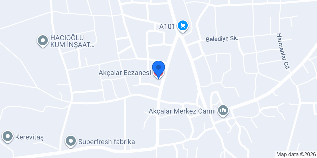 Akçalar Eczanesi konumu