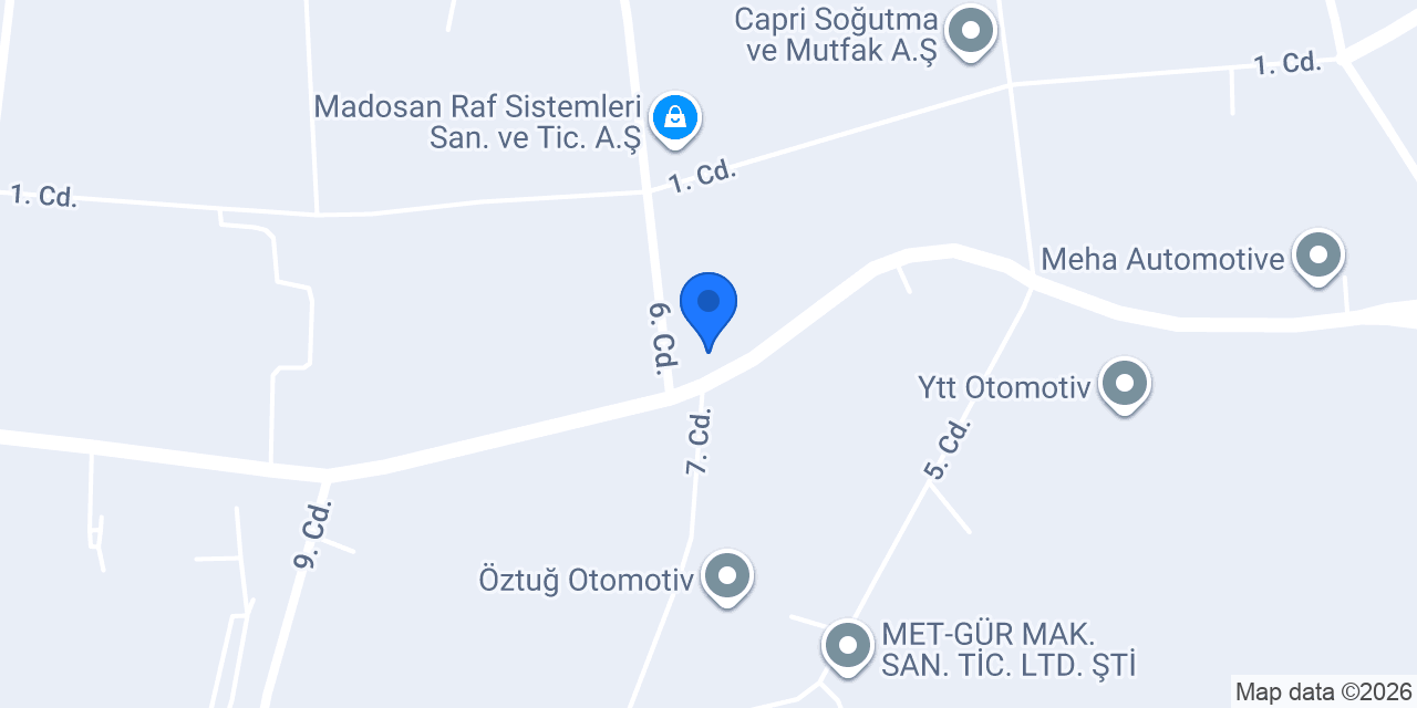 Hünel Boru San. ve Tic. Ltd. Şti. konumu