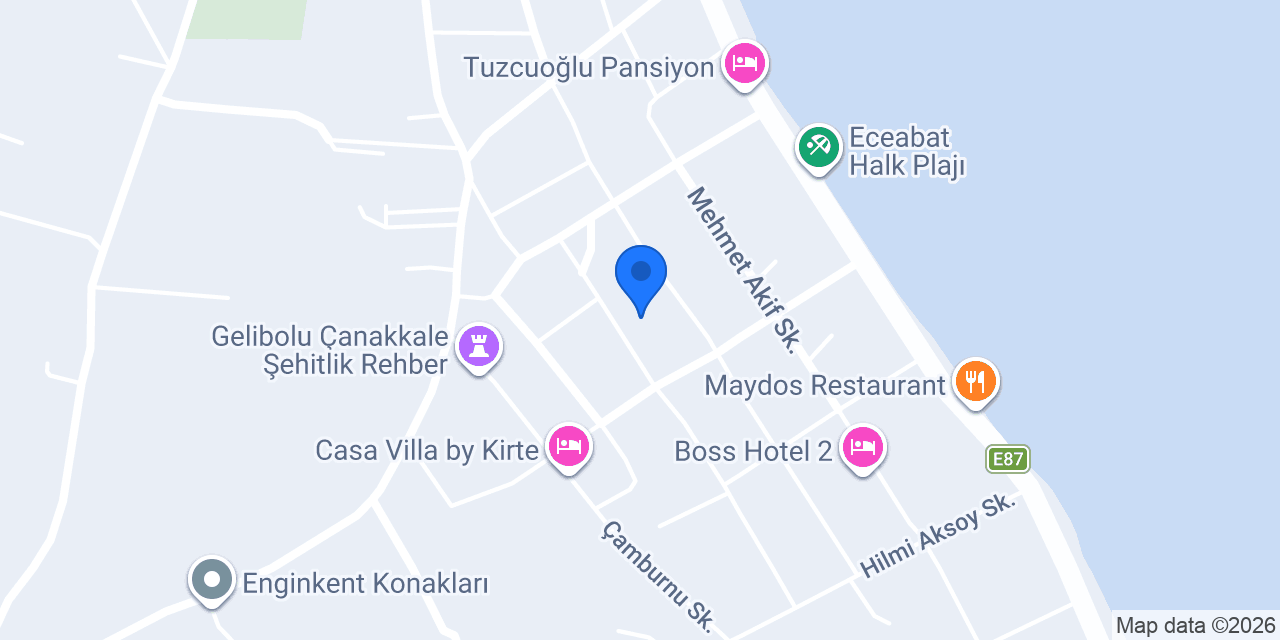 Irmak Aile Pansiyonu konumu