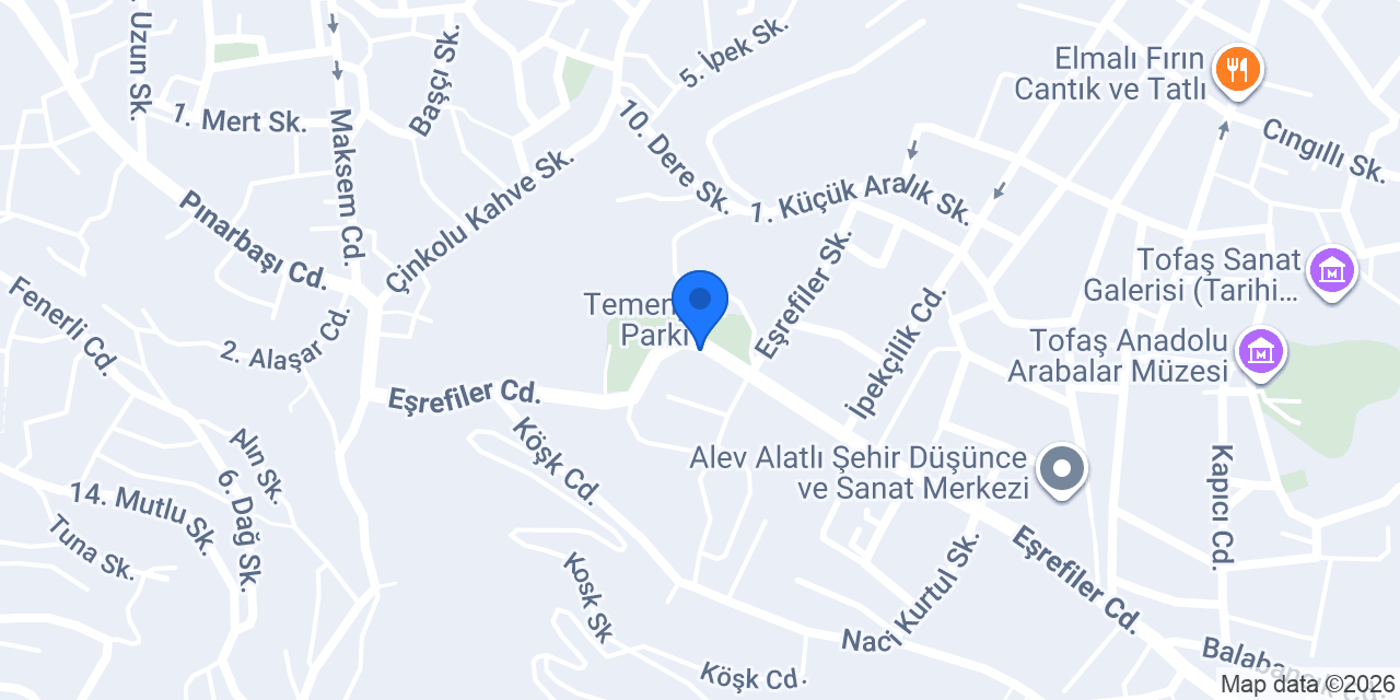 Temenyeri Cafe & Aile Çay Bahçesi konumu