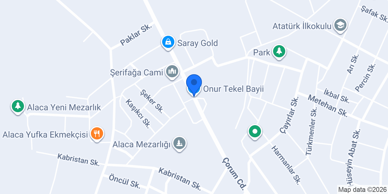 Onur Tekel Bayii konumu
