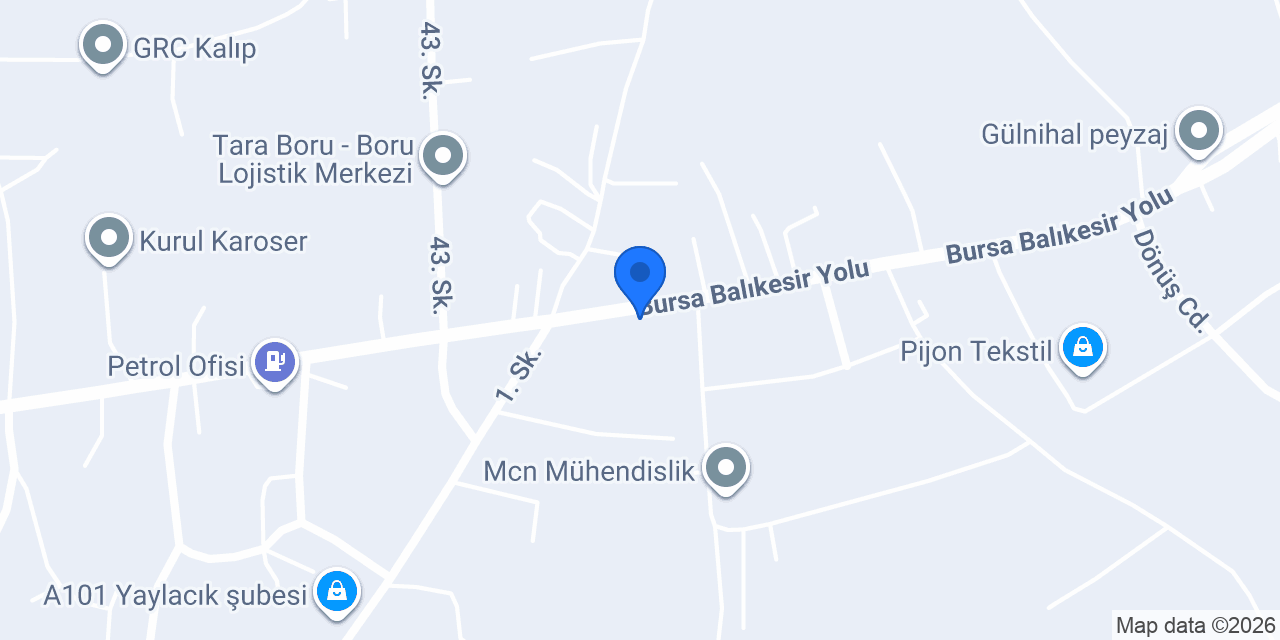 Tekay Otomotiv konumu