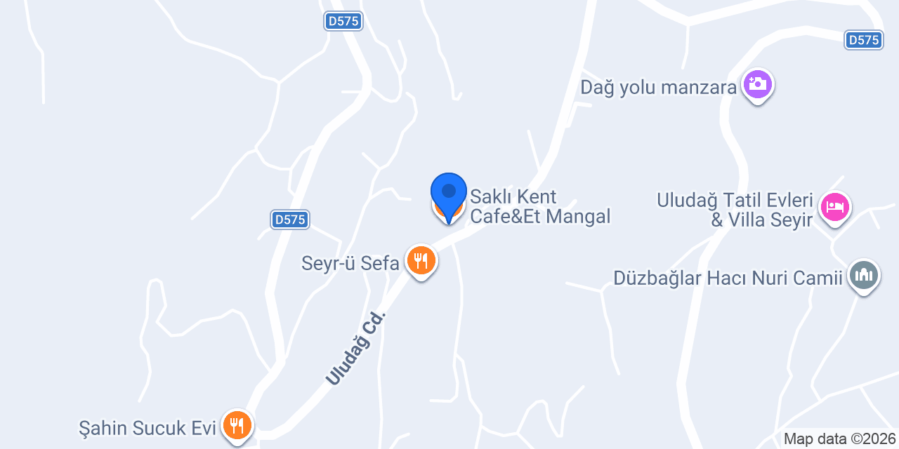 Saklı Kent Cafe&Et Mangal konumu