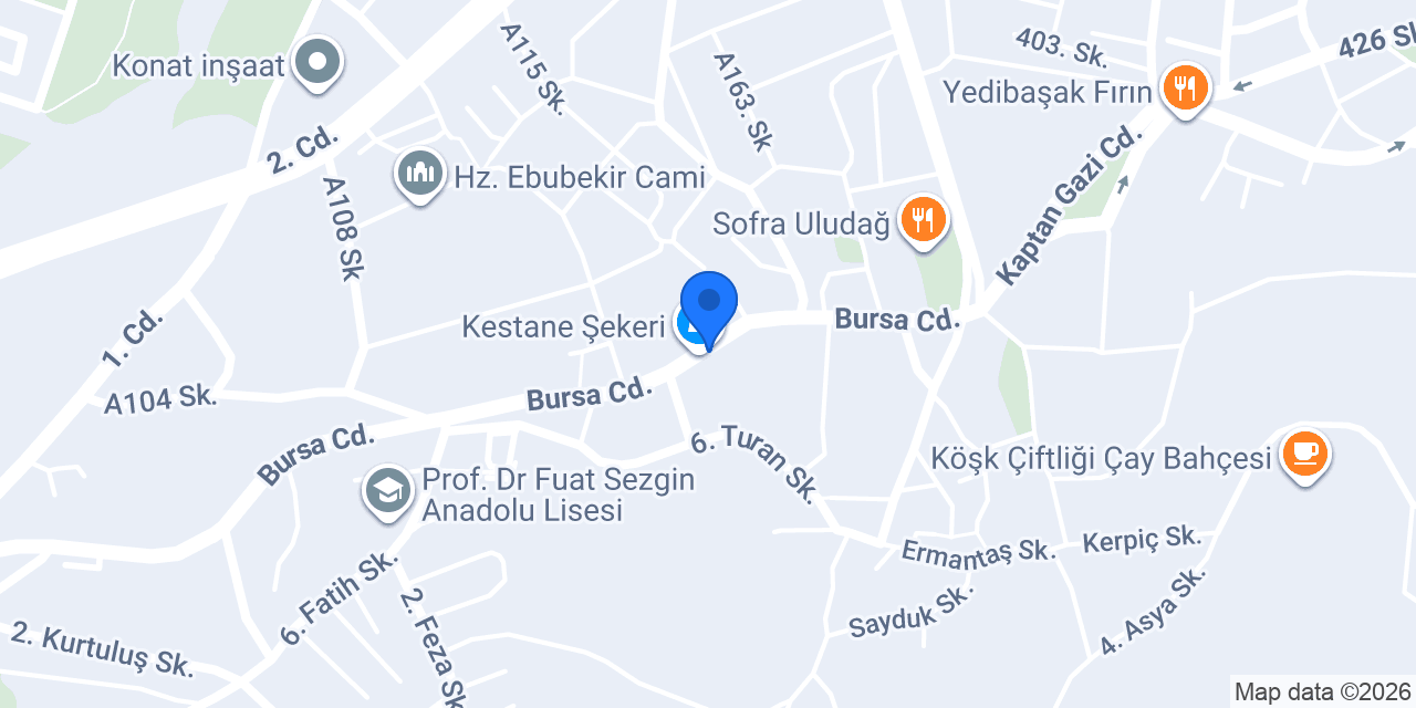 R.A. Aydınoğlu Dondurulmuş Gıdalar San. Tic. Ltd. Şti. konumu