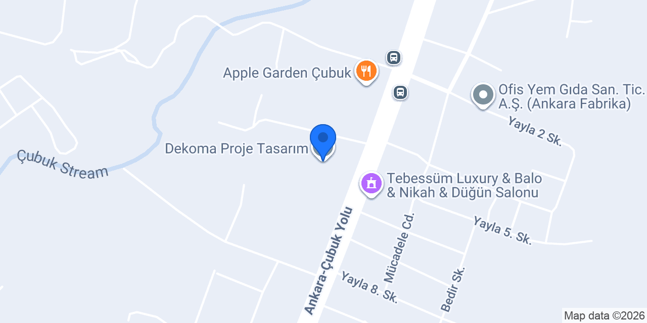 Dekoma Proje Tasarım konumu