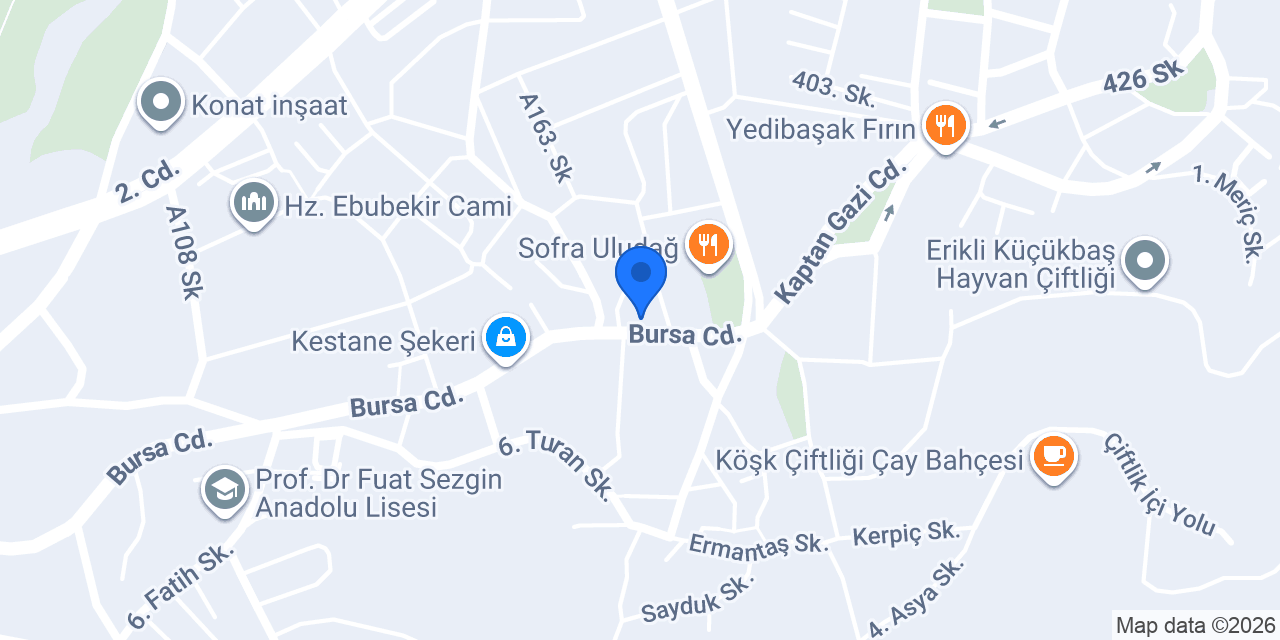 Afacan Yıldızlar Anaokulu konumu
