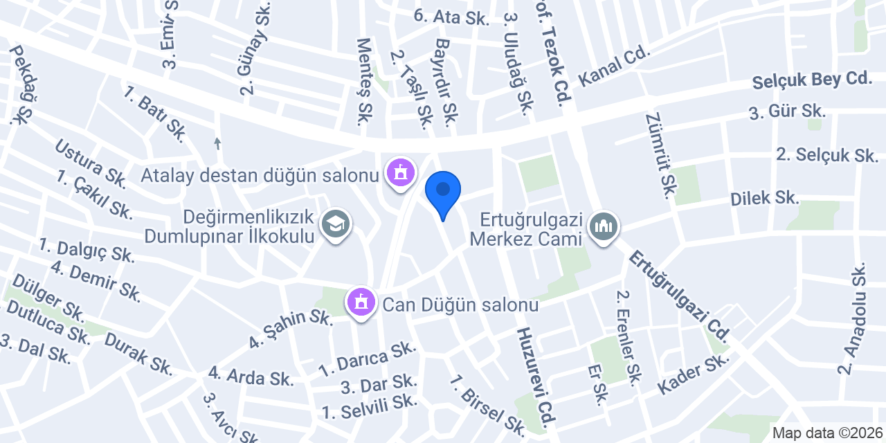 Meleğim Anaokulu konumu