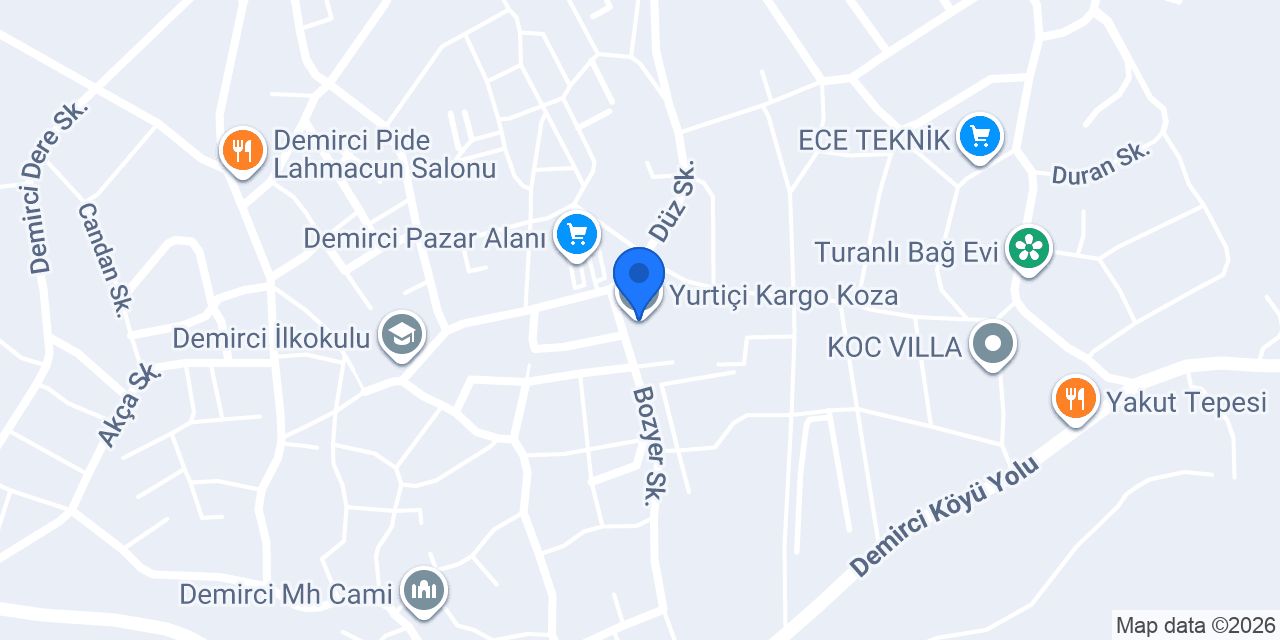 Yurtiçi Kargo Koza konumu