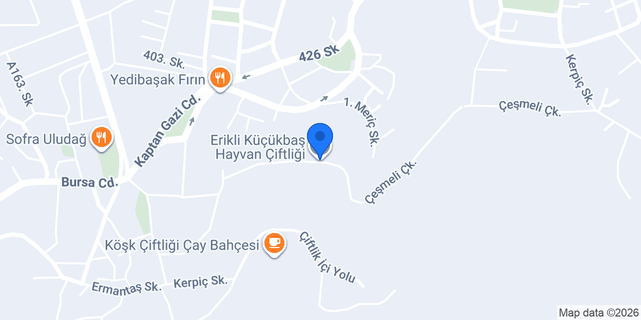 Erikli Küçükbaş Hayvan Çiftliği konumu