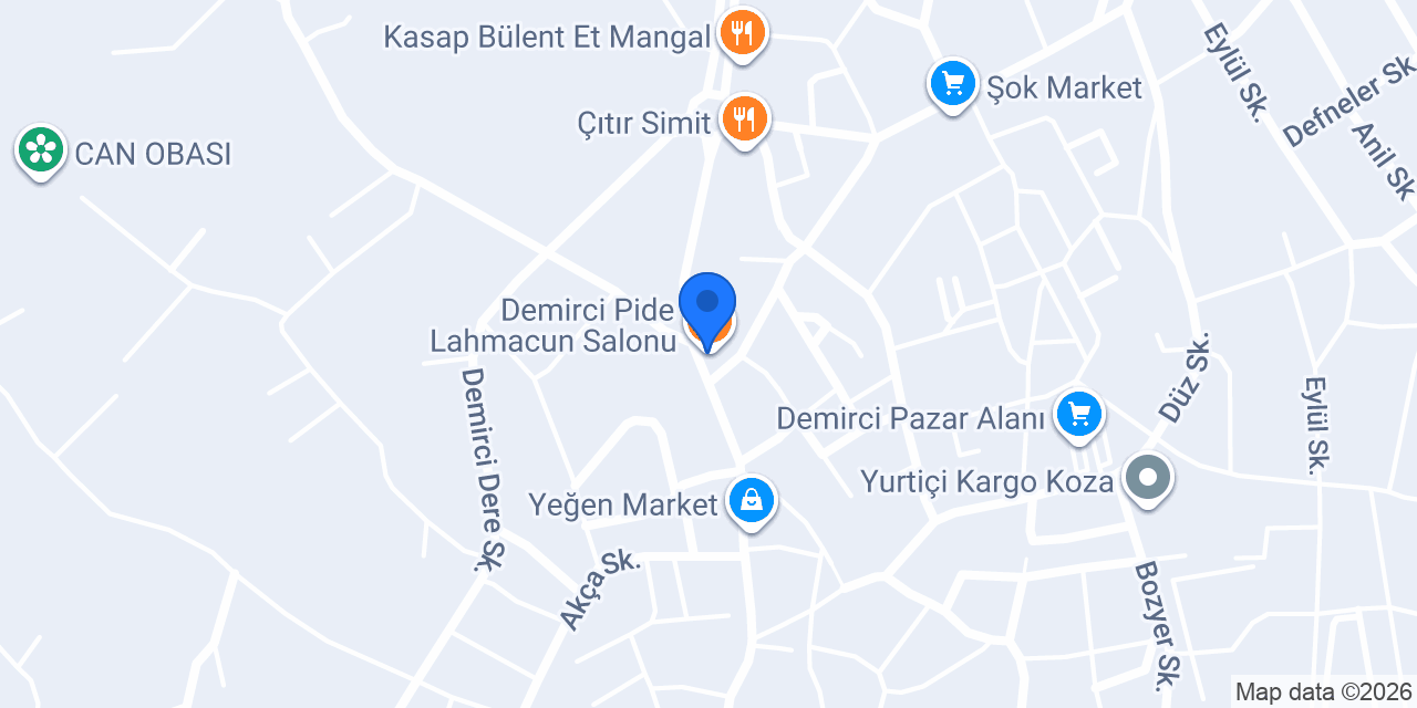 Demirci Pide Lahmacun Salonu konumu
