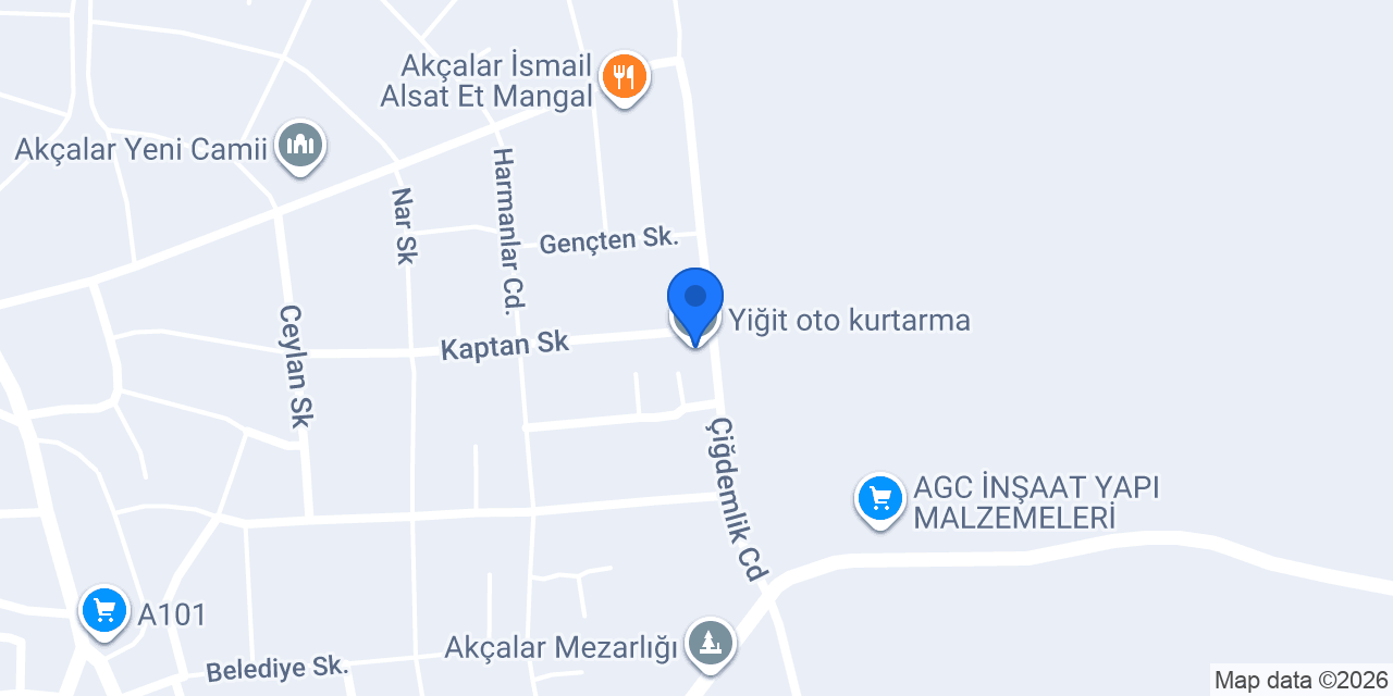 Yiğit oto kurtarma konumu