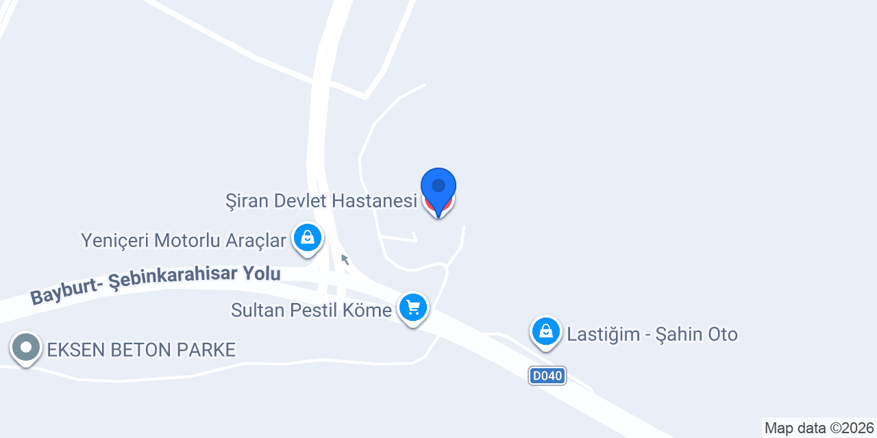 Şiran Devlet Hastanesi konumu