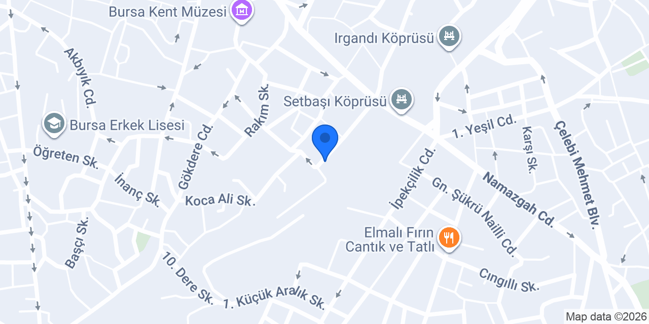 Çağlayan Konak 1915 konumu