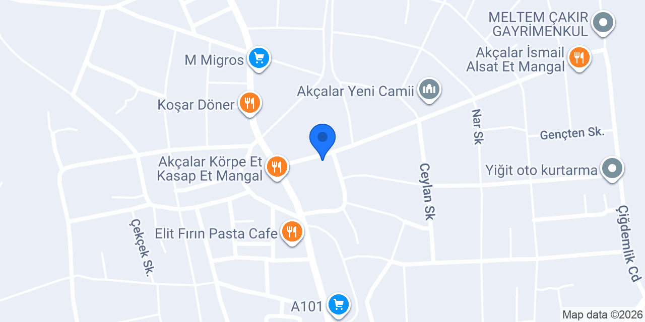 Sigorta Partner Akçalar ( Sigortacı ) konumu