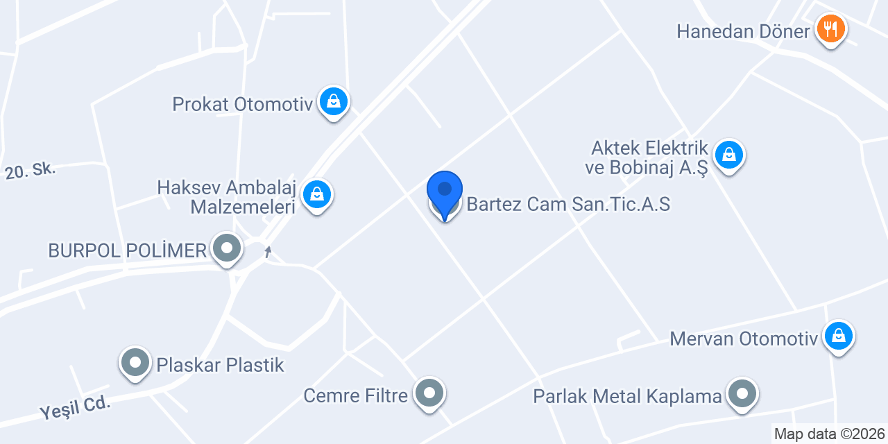 Bartez Cam San.Tic.A.S. konumu