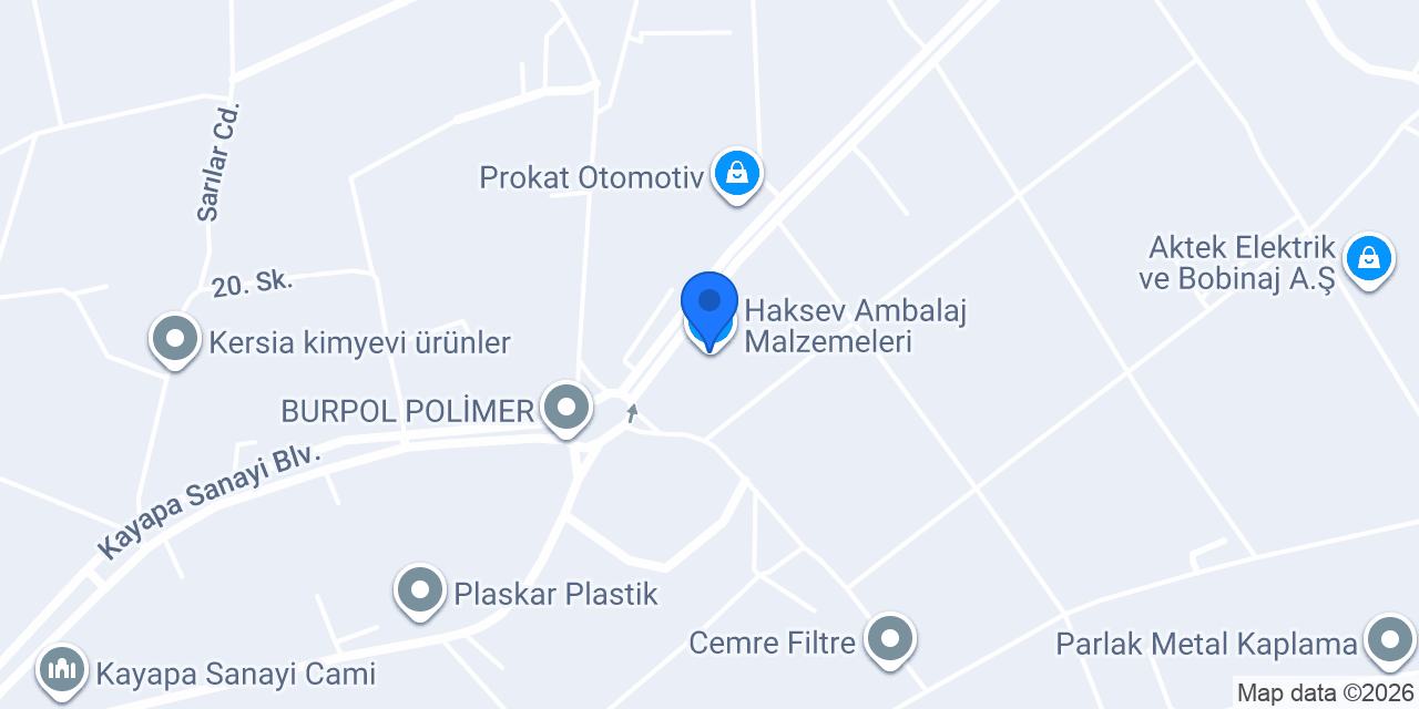 Haksev Ambalaj Malzemeleri konumu