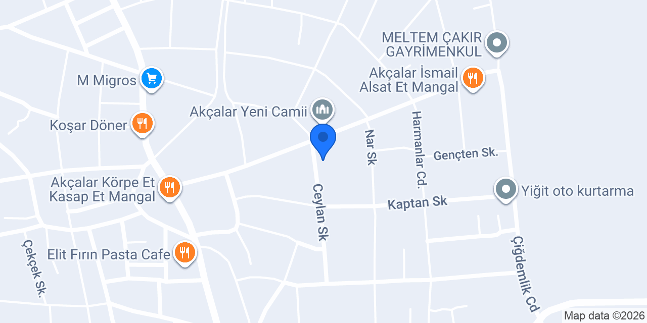 Asaf Çiçek Evi konumu