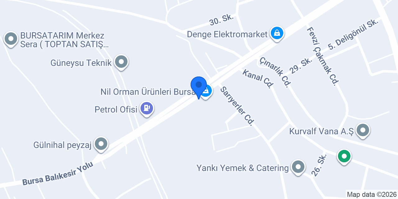 Nil Orman Ürünleri Bursa konumu