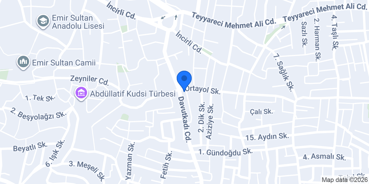 Ortayol Cami konumu