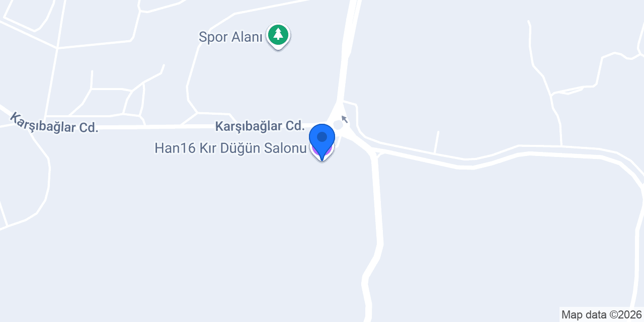 Han16 Kır Düğün Salonu konumu