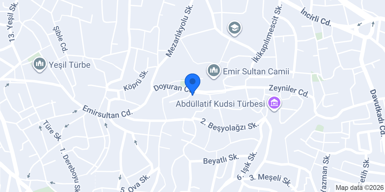 Emirsultan Kitabevi konumu