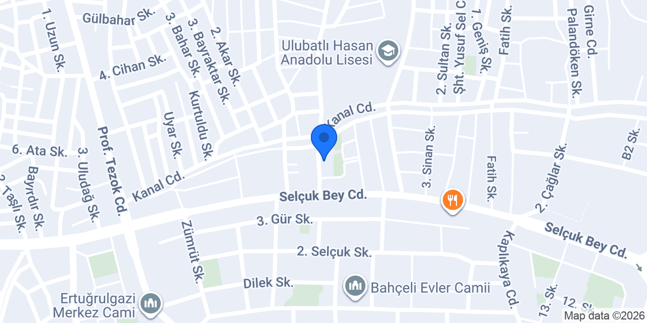 Yıldırım Özlem Sürücü Kursu konumu
