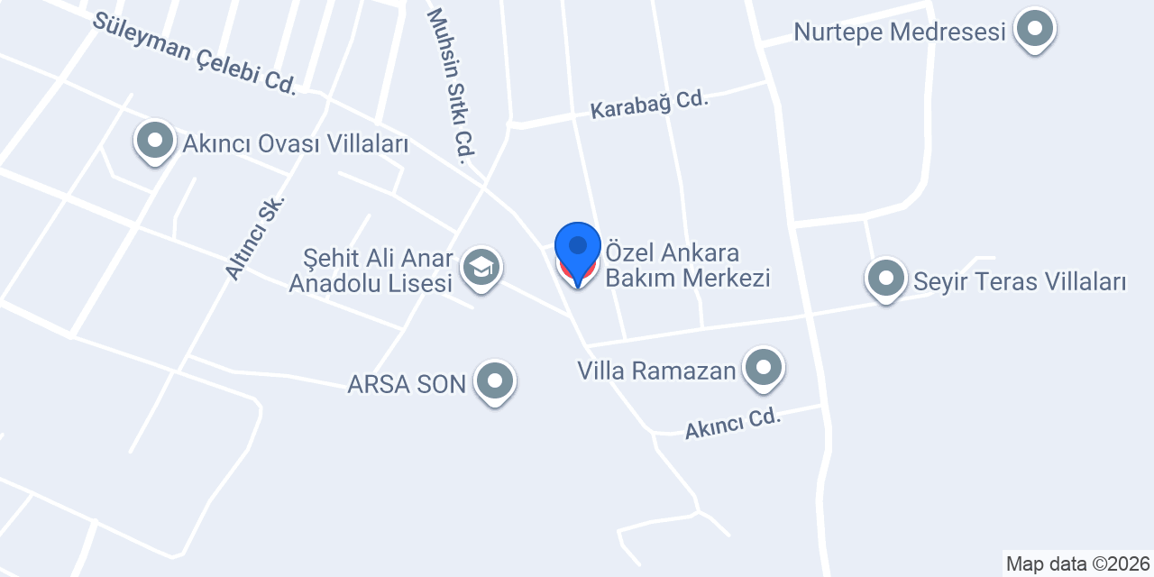 Özel Ankara Bakım Merkezi konumu