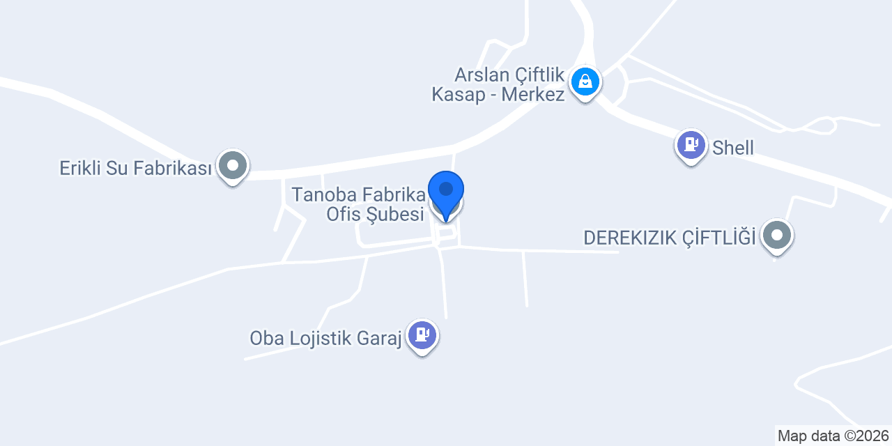 Tanoba Fabrika Ofis Şubesi konumu