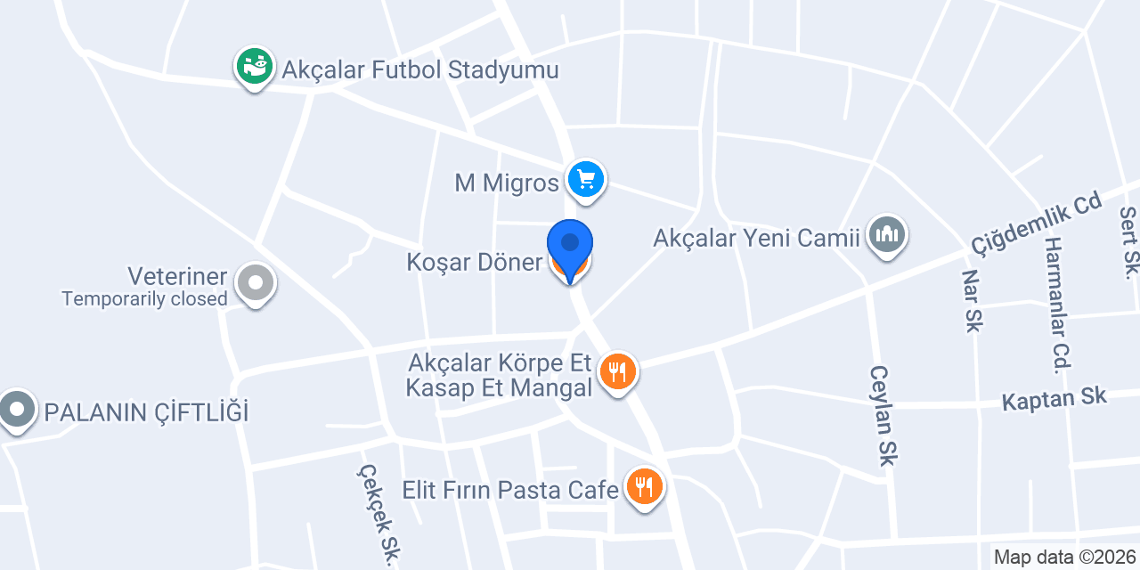 Koşar Döner konumu