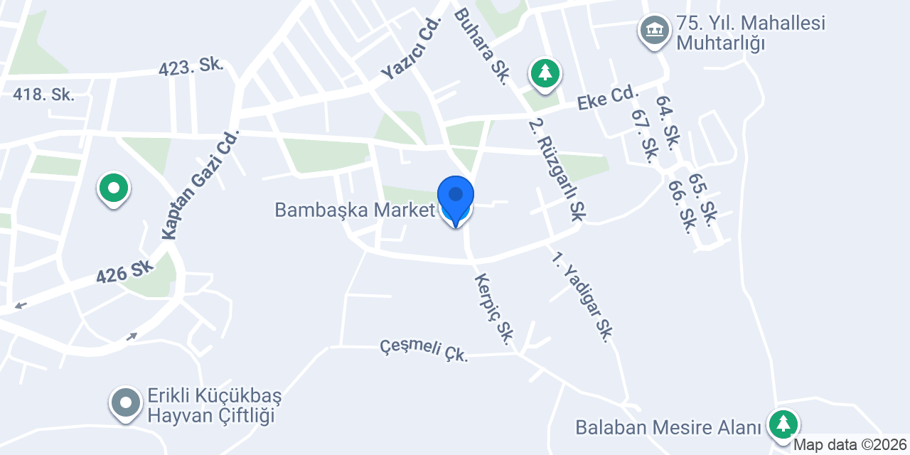 Bambaşka Market konumu