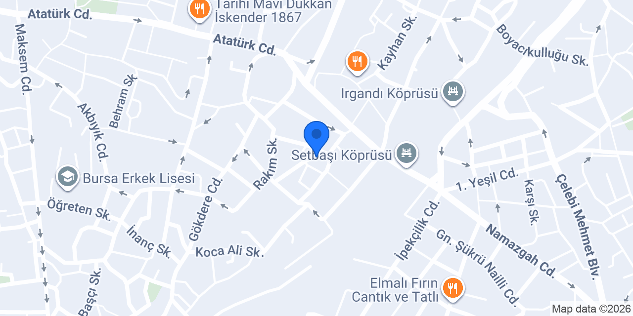 Bursa Protestan Kilisesi konumu