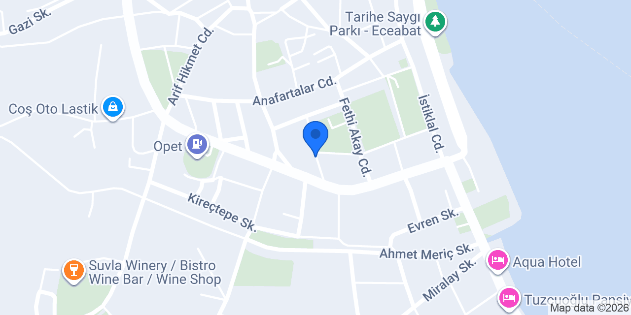 Eceabat Şahin Apart konumu