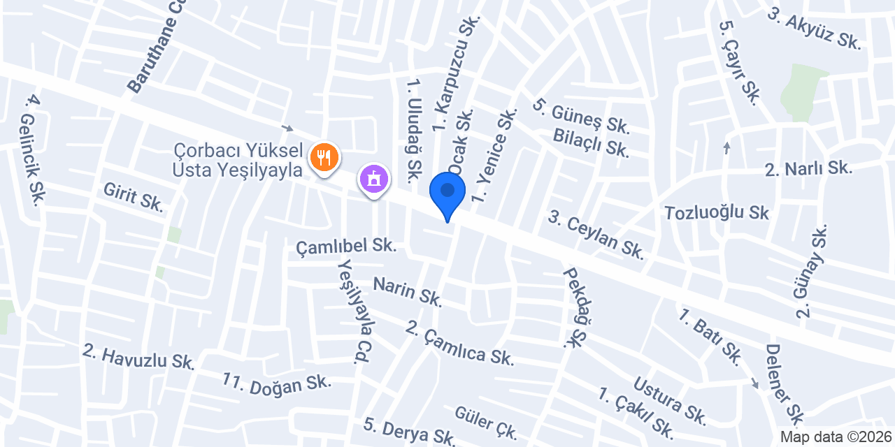 SEVİLEN ET MARKET konumu